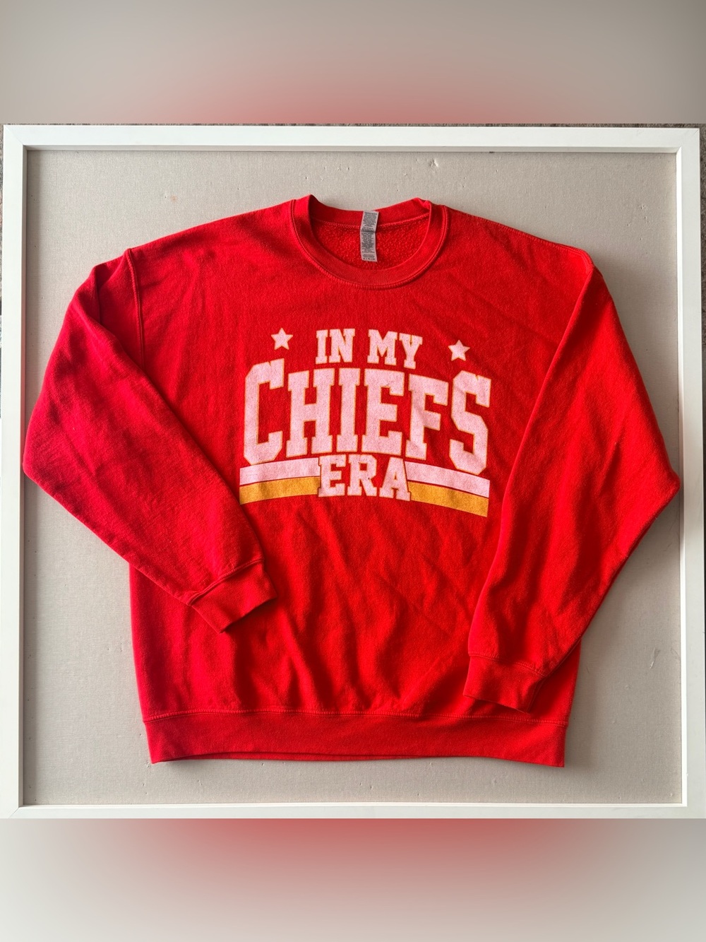 Kansas City Chiefs / Travis Kelce Crewneck Sweatshirt in Bright Red XL
